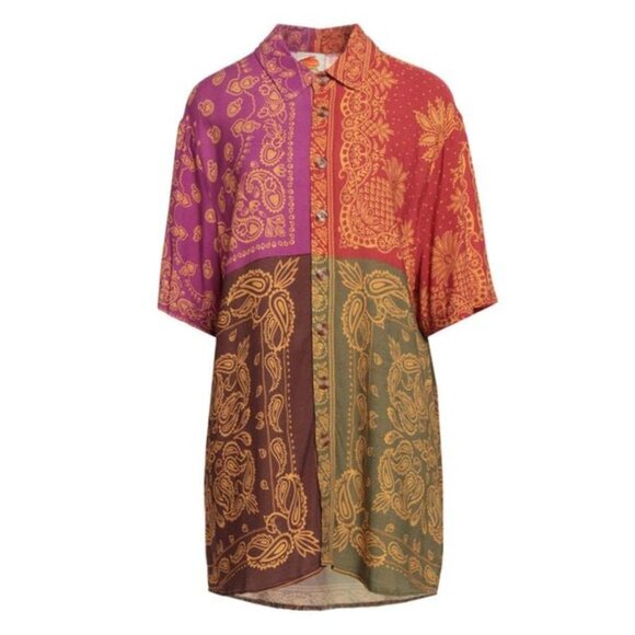 FARM Rio Bandana Dream Multicolor Short Sleeve Shirt - Picture 1 of 1